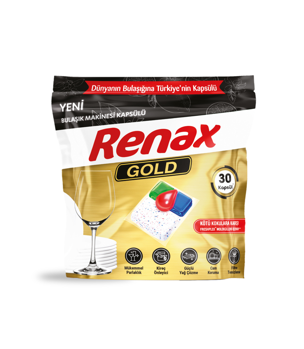 Renax GOLD Vaatwastabletten All-in-One (30 stuks)